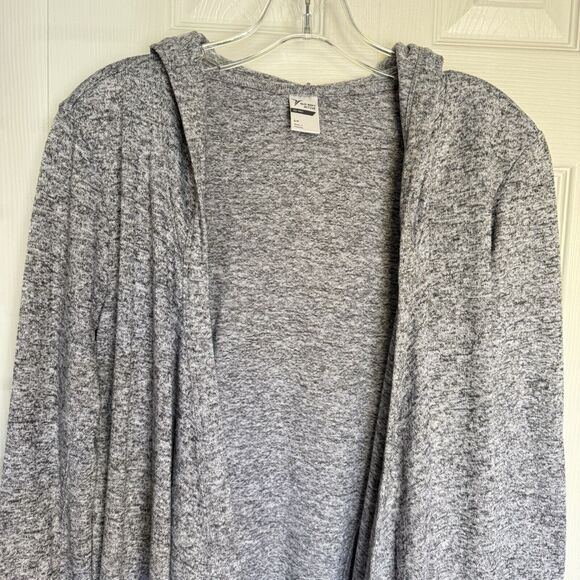 Old Navy Cardigan Women Size SP Open Front Drape Gray Shortie Flow - Picture 15 of 16